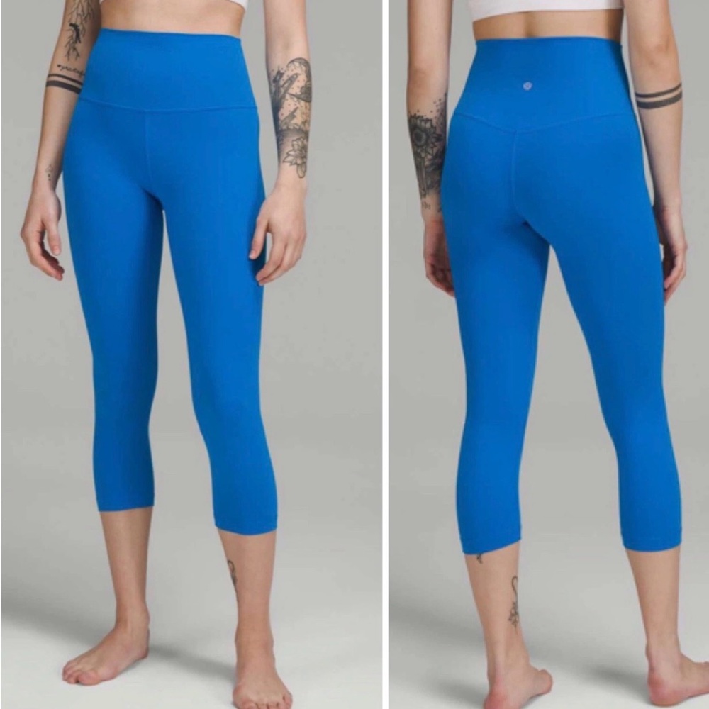 Lululemon Leggings Swift Speed Size 2 HR Crop 21” Poolside Blue MSRP $118 EUC